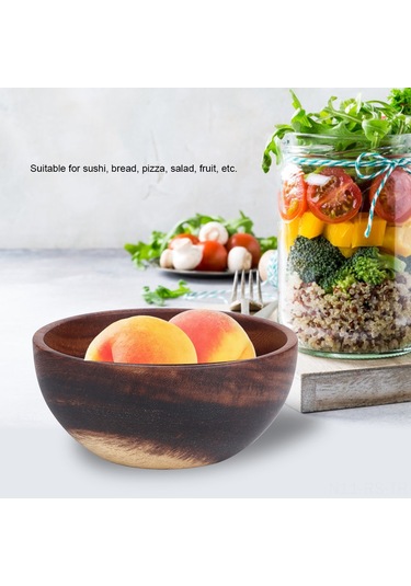 Reedark Ahşap Mutfak Tabakası 16x7 Cm - Salata, Meyve, Pilav Servis Kapsayıcı - Dayanıklı, Temiz Ve Güvenli Mutfak Gereci Diğer