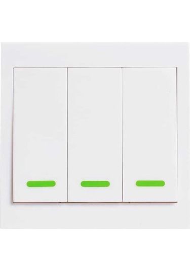 Besthome1 3'lü Kablosuz Rf Uzaktan Kumandalı Anahtar - 433mhz, Ev1527 Kodlu, Yapışkanlı, 100m Menzil, Pratik Kullanım