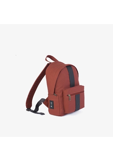 Nors Minik Sırt Çantası Kanvas Kumaş Skoolbag Mini Brick Kiremit