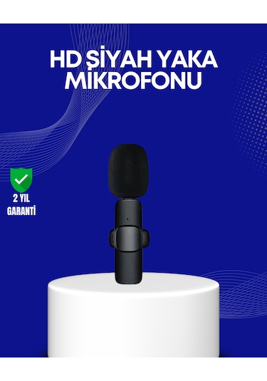 Lightning Girişli 2 Li Kablosuz Yaka Mikrofonu Çift Kişilik Kayıt