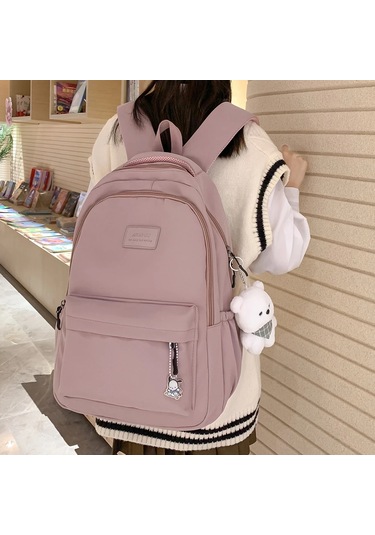 Vktech5'li Set Kawaii Kız Sırt Çantası - Okul, Seyahat Ve Kitap Taşıma Çantasıgümüş Gümüş