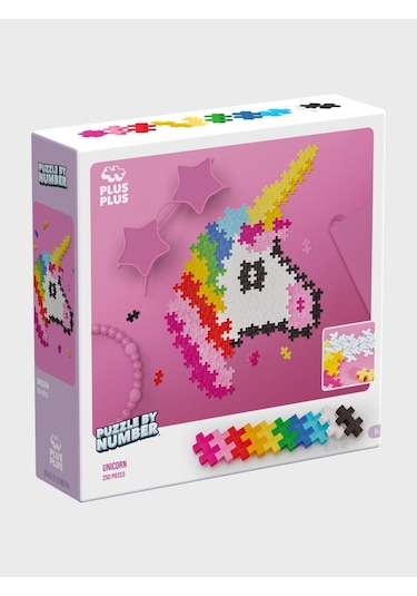 Plus - Plus Minecraft Temalı Kutuda By Number Unicorn Lego Yapı Oyuncağı 250 Parça 3929