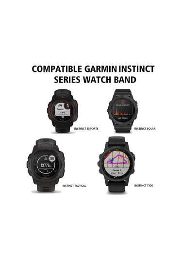 Garmin Instinct Taktik / Gelgit / Esports İçin Uygun Çift Renkli Silikon Saat Kayışı Garmin Instinct2 Solar Yedek Bilek Kayışı