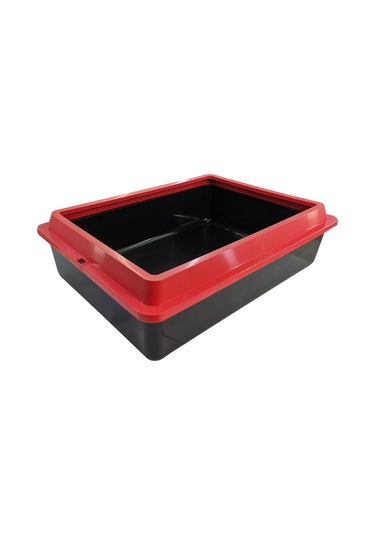 Açık Kedi Tuvaleti - Kırmızı