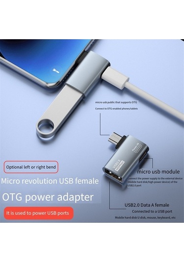 Ulzyvf Usb'ye Usb'den Sol Otg Mikro Kaynağı Kablo Güç Adaptörü 4k Nw