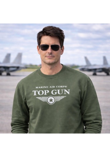 Top Gun Baskılı Sweat Hakı Haki
