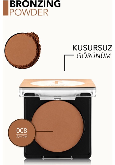 Flormar Yumuşak Dokulu & Doğal Işıltılı Kompakt Bronzlaştırıcı Pudra 008 Suntan