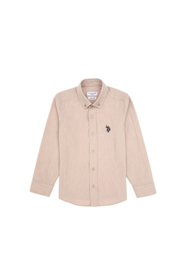 U.s. Polo Assn. Erkek Çocuk Bej Gömlek Basic 50316769-vr011 Bej