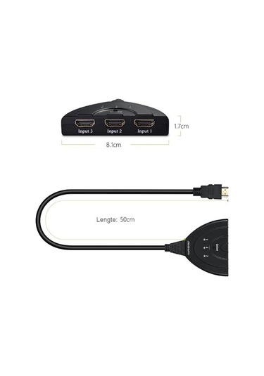 4586 Hdmi Çoklayıcı Switch 3 Port Çoğaltıcı