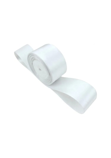 Saten Kurdele 6 Cm Beyaz 1 Metre