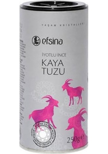 Efsina İyotlu İnce Kaya Tuzu Tuzluklu 250 G