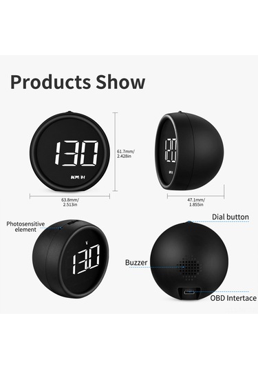 Mufunye Çok Fonksiyonlu Obd Hud Göstergesi: Hız, Yakıt Tüketimi, Voltaj Ve Sıcaklık Alarmları İle Güvenli Sürüş