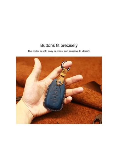 Tongxida Chevrolet Araba Sığır Derisi Anahtar Koruyucu Kılıfı Üç Anahtar İçin Kırmızı