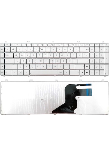 Asus N55, N55e, N55s Serisi Notebook Klavyesi Gümüş Gri Tr