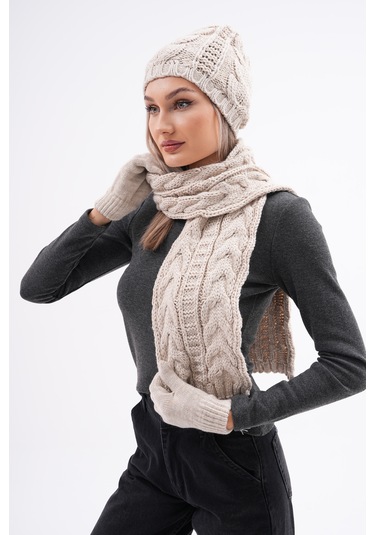 Atkı Bere Eldiven Seti