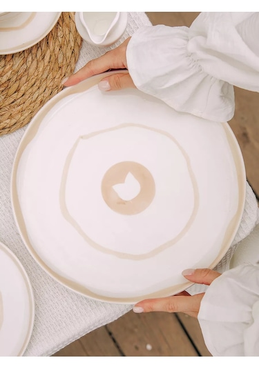 Sl Home Servis Tabakları Porselen "gato" Çap 28 Cm 252644215 Beyaz