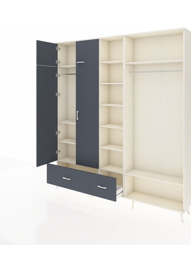 Arges Dolap 12 Raflı 2 Çekmeceli 2 Askılı 220x30x243 Aytaşı-antrasit/antrasit Antrasıt/antrasıt Arges Dolap 12 Raflı 2 Çekmeceli 2 Askılı 220x30x243 Aytaşı-antrasit/antrasit Antrasıt/antrasıt