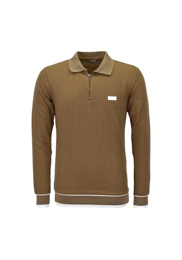 Dynamo Erkek Spor Mevsimlik Polo Yaka Sweatshirt Bgl-st03932 Vizon
