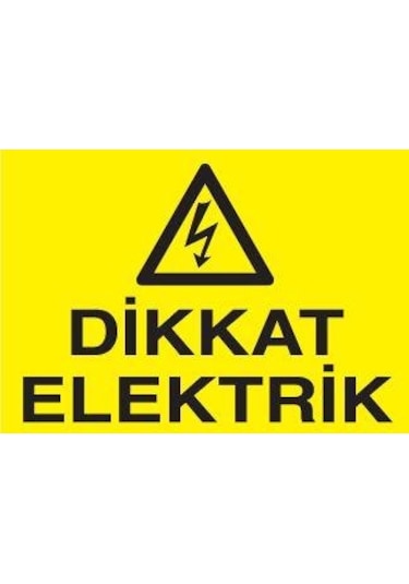 Dikkat Elektrik Uyarı Levhası 50x70cm