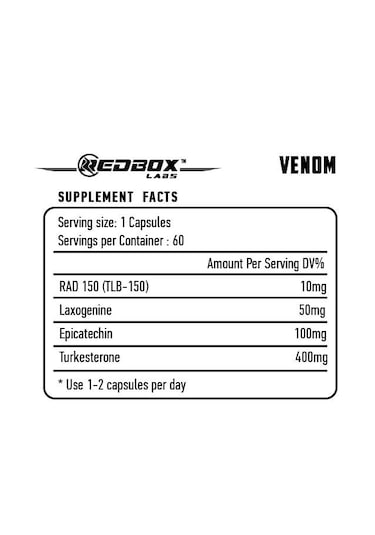 Redbox Labs Rad-150 Tlb-150 Laxogenin Turkesteron 60 Caps Aromasız