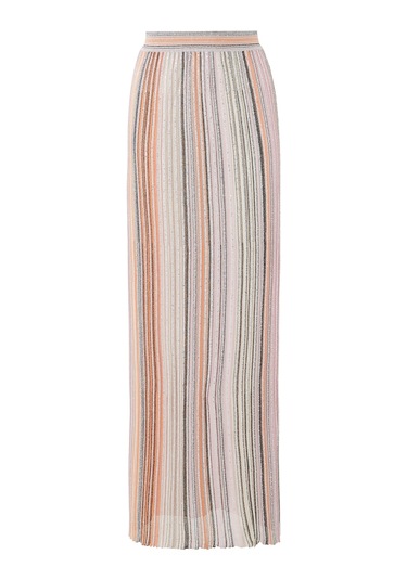 Missoni Simli Triko Maxi Etek - Pembe