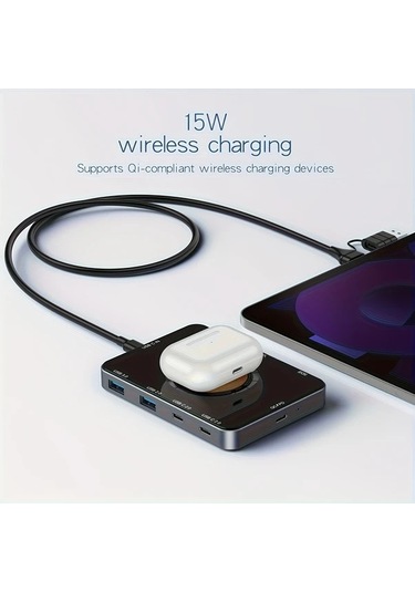 Willowhaven 10 İn 1 Usb C Dock Istasyonu 100w Pd Hizli Sarj Sd Tf Kart Yuvalari