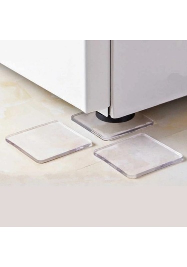 4 Adet Silikon Şeffaf Koltuk Mobilya Masa Beyaz Eşya Yazıcı Koruyucu Kaydırmaz Dayanıklı Pedler Çok Renkli