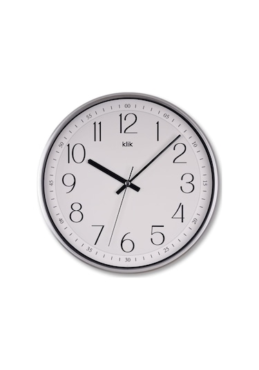 Klik Slim Gümüş2 Duvar Saati Gümüş