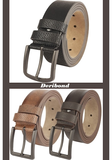 Deribond 3 Adet Erkek Kemer Kot Ve Kanvasa Uygun