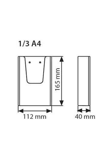 Duvar Tipi Broşürlük 10x21cm 1 Adet