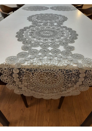 Gri Amerikan Servis Runner Supla 7 Parça Silva Set