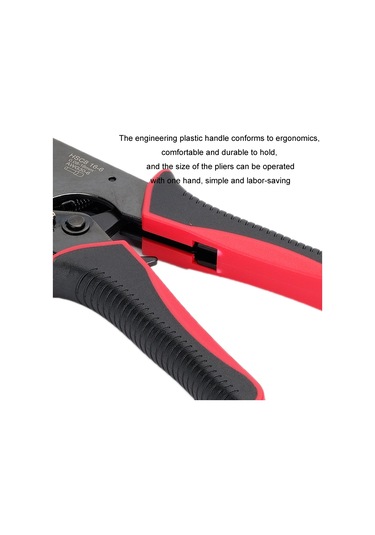 Sones Tel Boru Tipi Avrupa Terminali Sıkma Pensesi Hcs8 16-6 Kırmızı Siyah