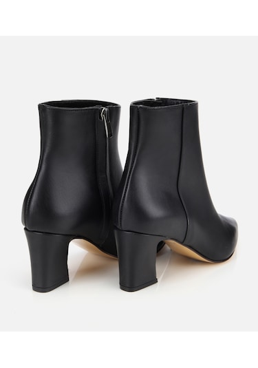 Hotiç Kadın Deri Siyah Sivri Burunlu Bilekte Topuklu Bot 01boh312690a100 01boh312690a100 Siyah
