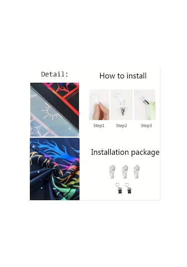 Kar Sahne Noel Goblen Polyester Blacklight Goblen, Oturma Odası Yatak Odası Ofis Ev Dekor Için Duvar Asılı