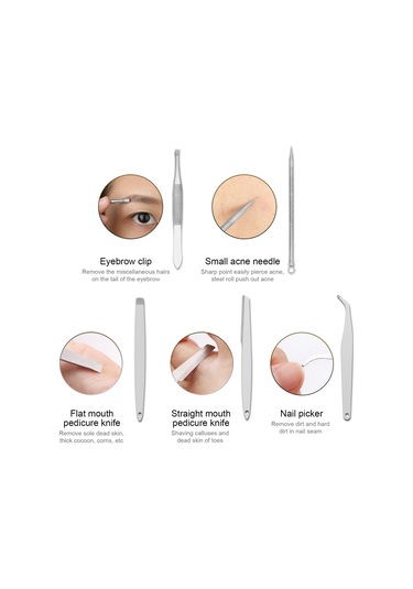 Qingmipy "15 Parçalık Paslanmaz Çelik Tırnak Bakım Seti - Profesyonel Manikür Pedikür Aletleri"