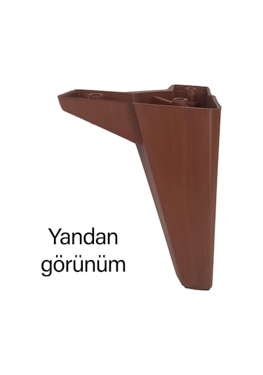 8 Adet Serdivan 15 Cm Ceviz Ahşap Desenli Lüx Mobilya Kanepe Sehpa Ünite Koltuk Ayağı Baza Ayak