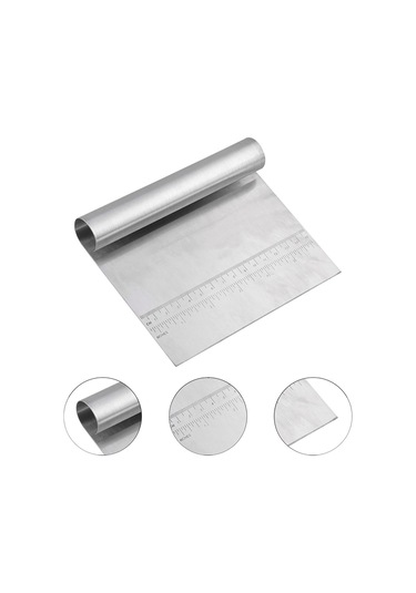 Moveevo Pasta, Hamur Ve Pasta Krema Dağıtıcı, Çikolata Kıvrımları Ve Yıkama İçin Paslanmaz Çelik Hamur Scraperı - 15x12cm Diğer