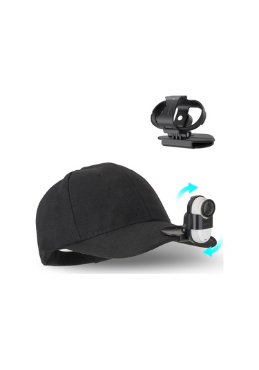 Sunnylıfe G3s-j867 Insta360 Go 3 S/go 3 Eylem Kamera Şapka Ağız Klip 360 Derece Rotasyon Şapka Montaj Klipsi