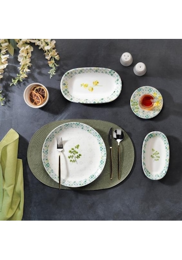 Schafer Charlotte 32 Parça Porselen Kahvaltı Takımı Yeşil