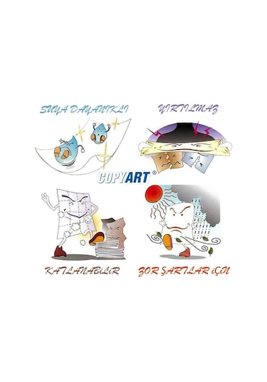Copyart 25 Tabaka Yırtılmaz Ofset Sentetik Kağıt 70X100 Cm 180 µ