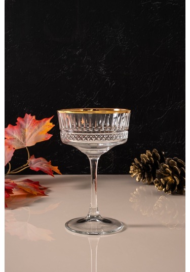 Mest 4 Adet Yaldızlı Ayaklı Şekerlik Sunumluk Dondurmalık Kase - 260 Cc Zarif Ve Çok Yönlü Tasarım Sade Gold