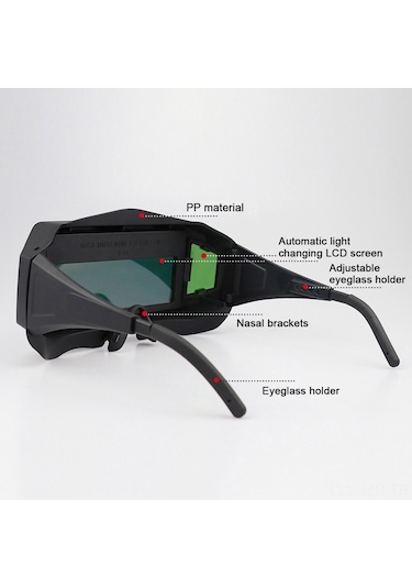 Jokmae Otomatik Kararan Kaynak Gözlüğü - Güneş Enerjili, Anti-parlak, Ark Kaynağı Kalkanı