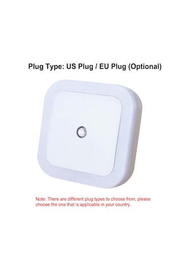 Vkemall Otomatik Işık Kontrollü Led Gece Lambası - Akıllı Ev İçin Odalar, Koridorlar İçin Beyaz Avrupa Tipi Fityan Beyaz