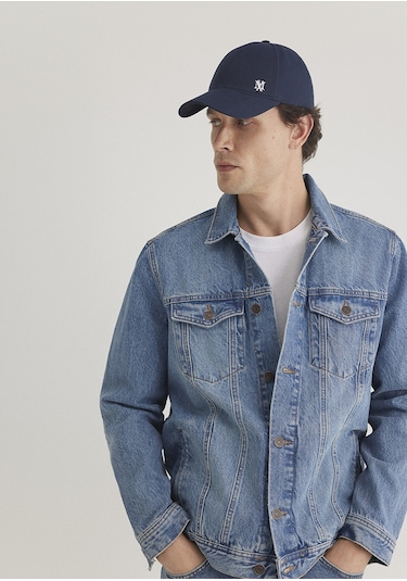 Mavi - Drake Classic Denim Puslu Indigo Mavi Jean Ceket 010143-89136 Koyu Mavi