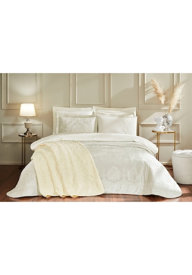 Özdilek Harmony Çeyiz Seti 10 Parça Krem Çok Renkli