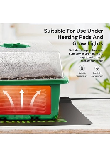 Willowhaven 10lu Tohum Başlatma Tepsisi 120 Hücre Yükseltilmiş Kapaklı Sera Bahçe