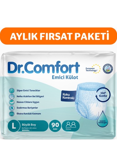 Dr. Comfort Emici Külot Yetişkin Hasta Bezi L 3 x 30'lu