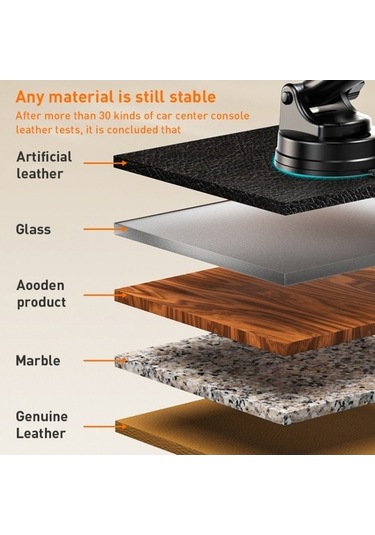 Wondernest Yesido C173 Vantuzlu Teleskopik Araç Telefon Tutucu Çubuk Siyah Siyah