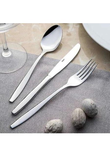 Nehir Sahra Pasta Bıçak - 6 Lı Pasta Bıçağı Gri