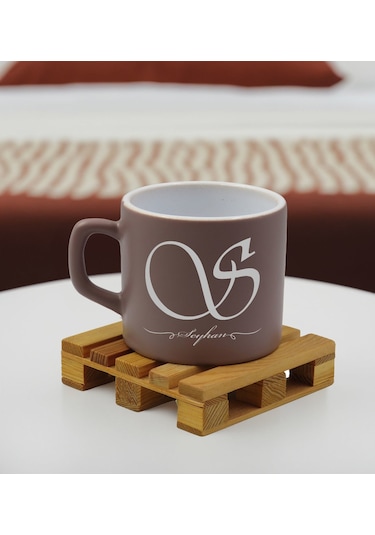 Bk Gift Kişiye Özel İsimli Mat Gri Renkli Middle Çay & Kahve Fincanı-5, Arkadaşa Hediye, Sevgiliye Hediye, Doğum Günü Hediyesi Kobitmeyencom32537 Bk G